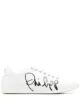Image 1 of Philipp Plein logo-print leather sneakers