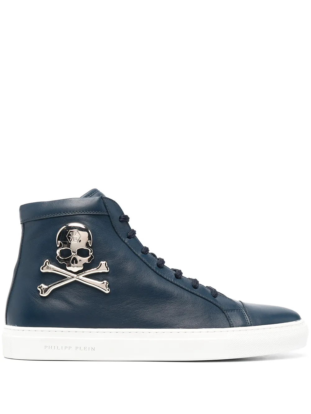 фото Philipp plein высокие кеды с декором skull