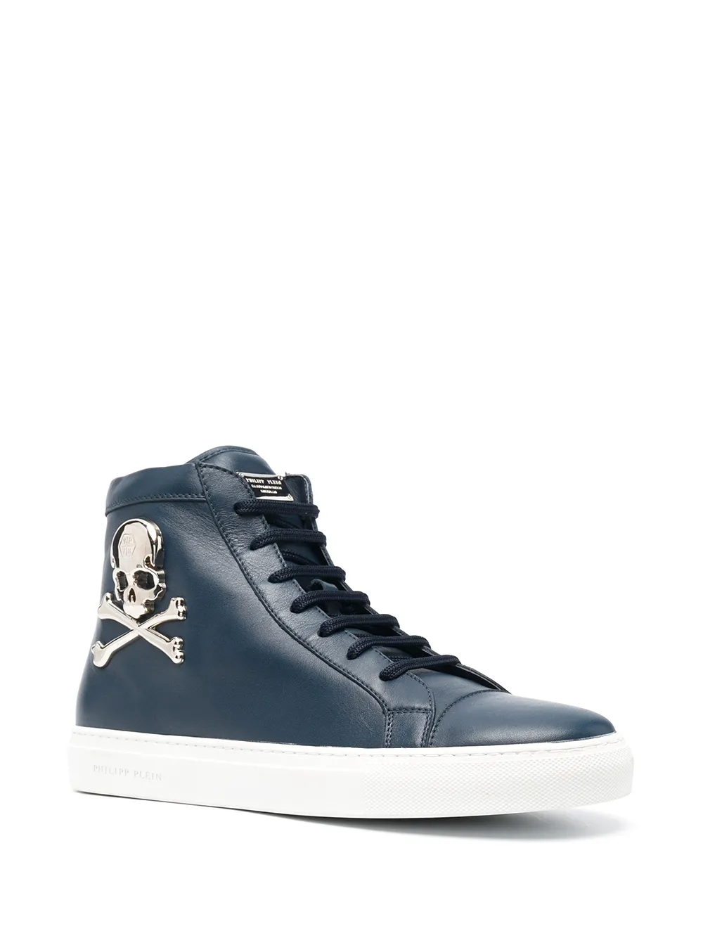 фото Philipp plein высокие кеды с декором skull