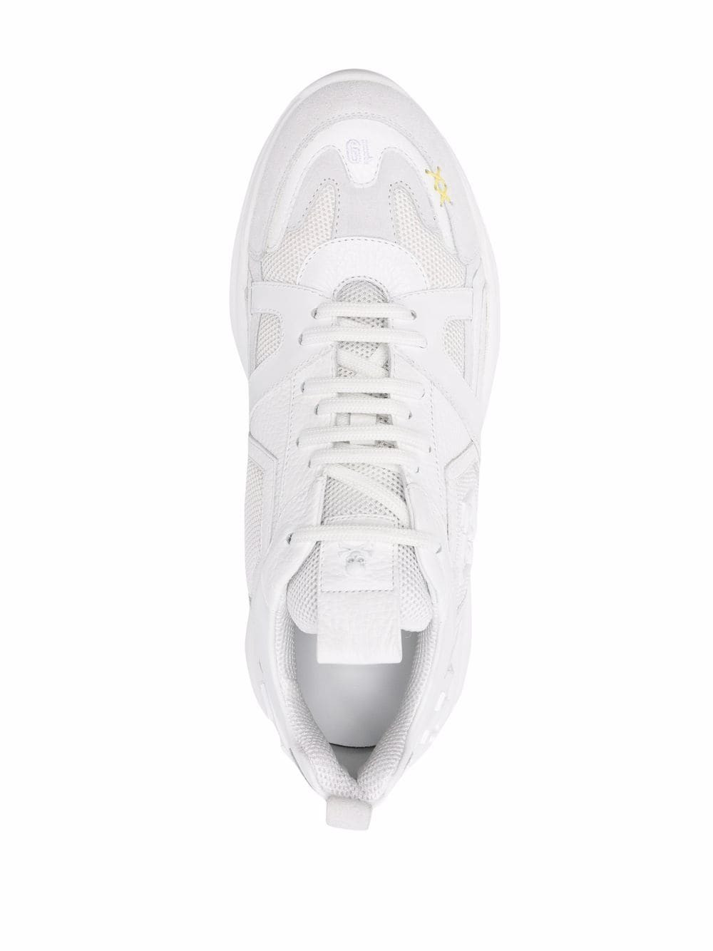Shop Philipp Plein Runner Mixed-material Sneakers In White