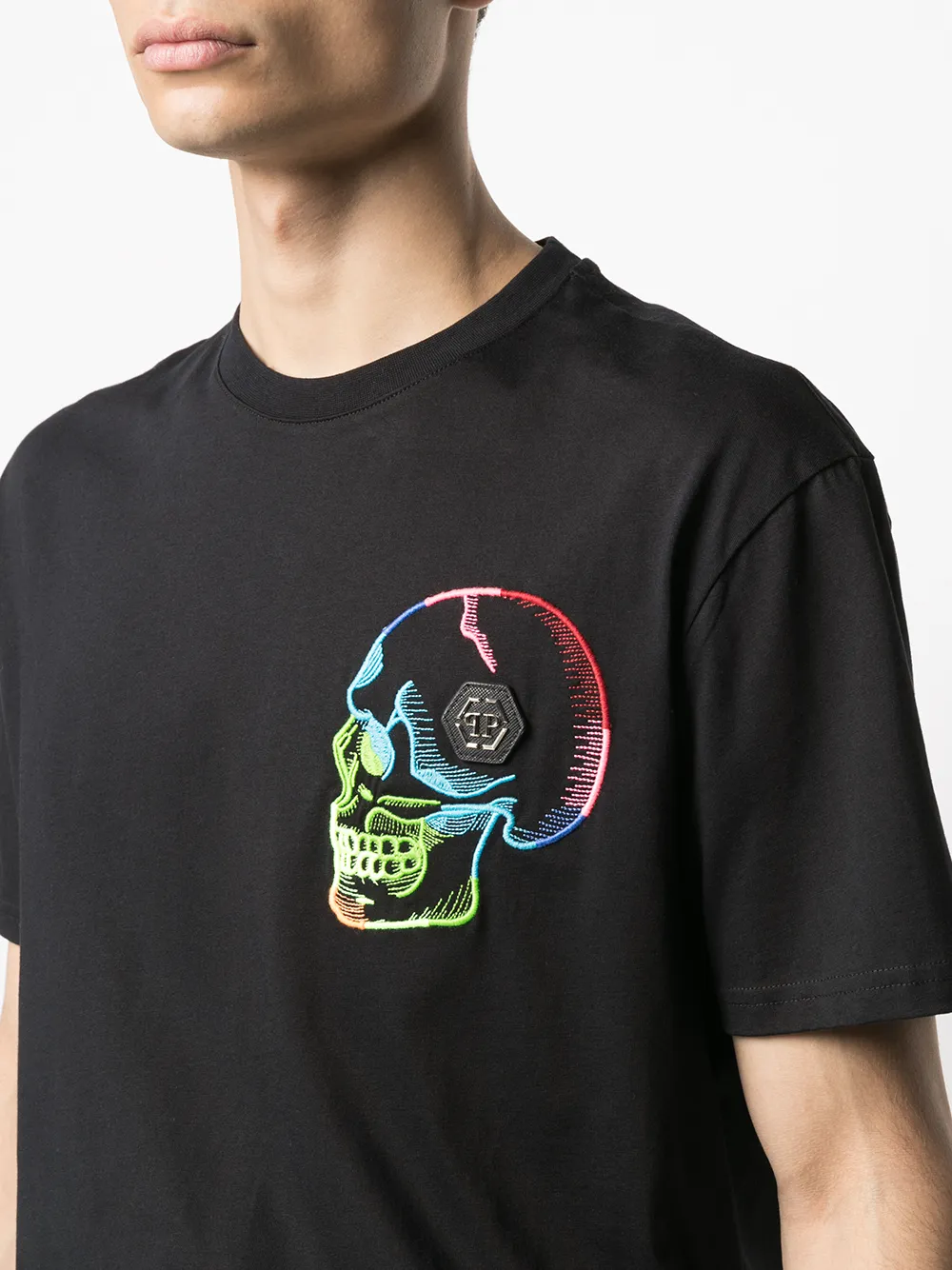 фото Philipp plein футболка с принтом skull