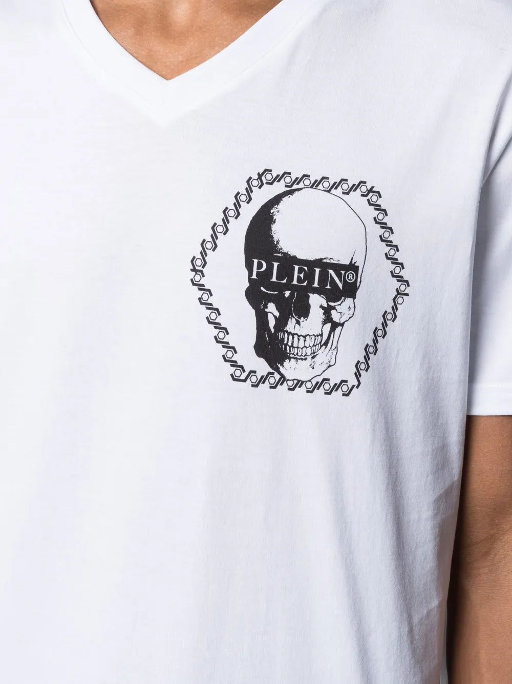 фото Philipp plein футболка с логотипом и принтом skull