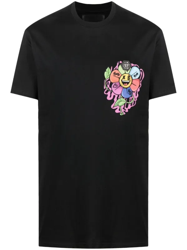philipp plein flower shirt