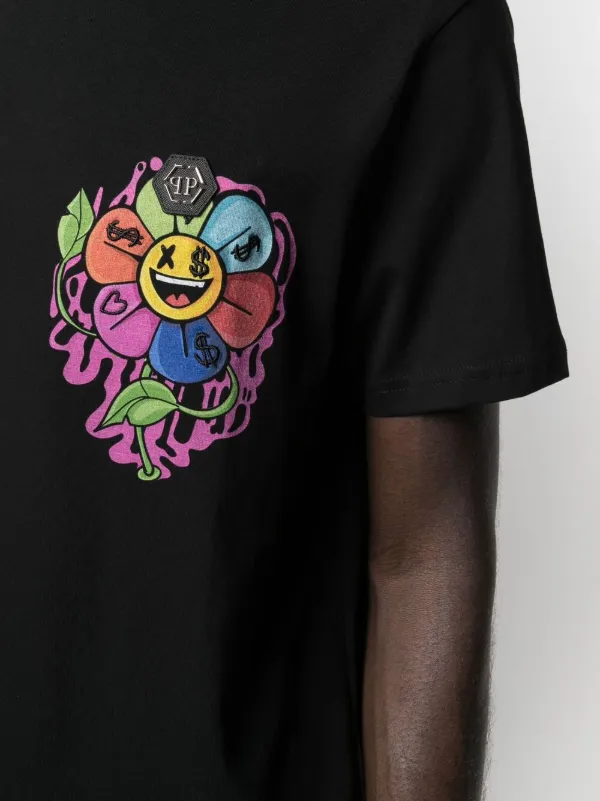 philipp plein flower shirt