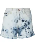 Philipp Plein bleached hot pants - Blue