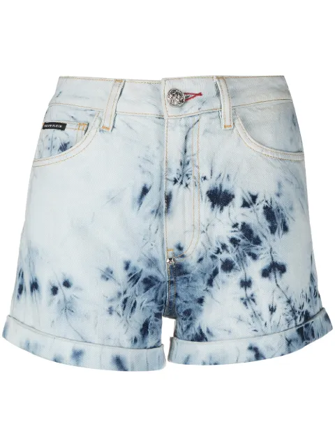Philipp Plein bleached hot pants