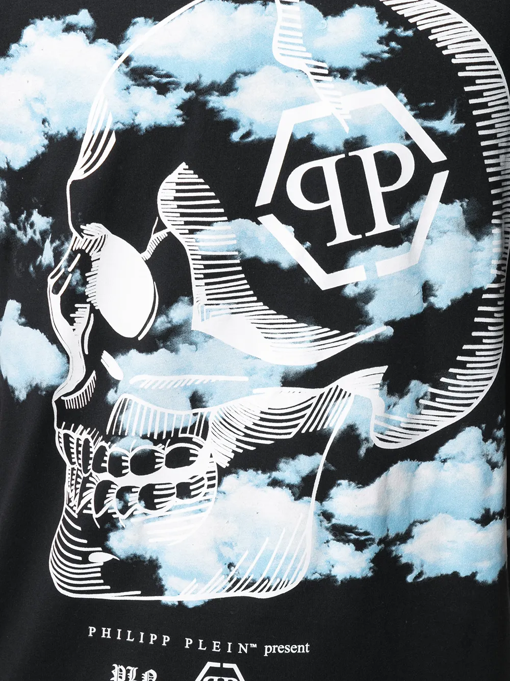 фото Philipp plein футболка skull in the clouds