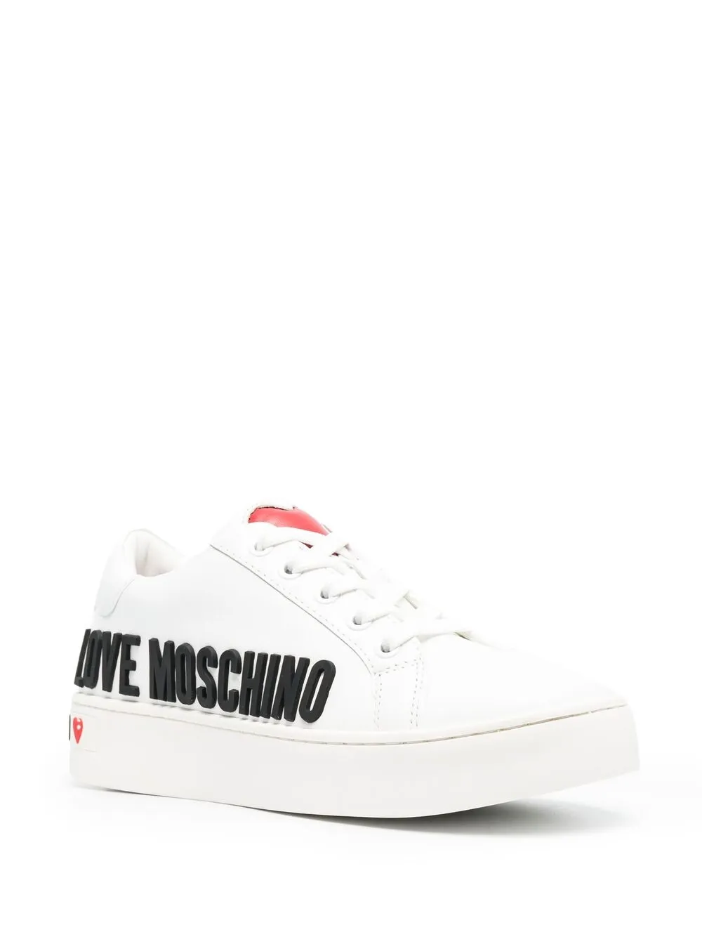 Love Moschino Sneakers met logoprint - Wit