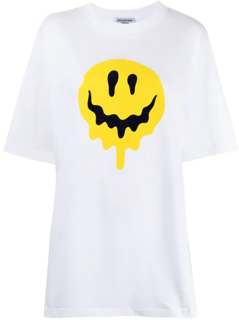 balenciaga smiley t shirt