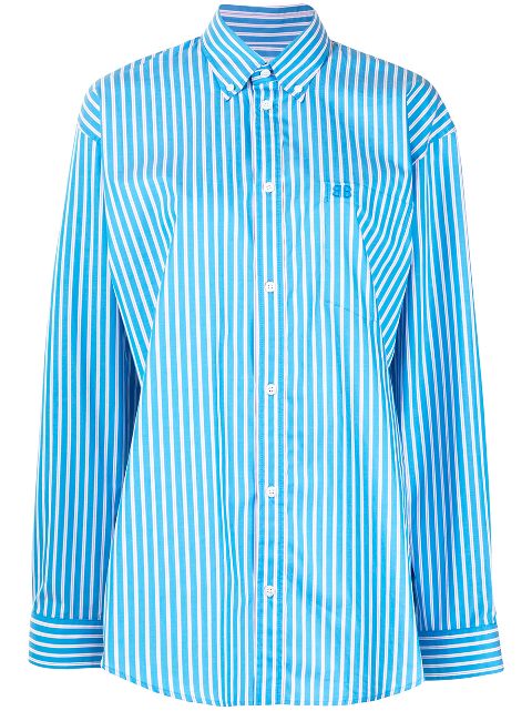 Balenciaga Striped large-fit Button Down Shirt - Farfetch