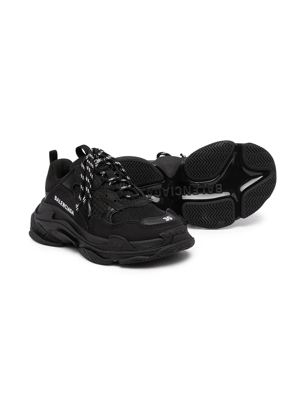 Shop Balenciaga Triple S Sneakers In Schwarz