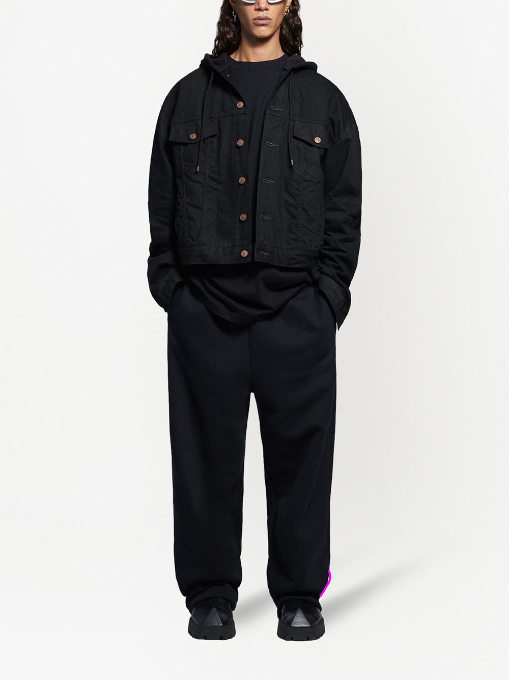 Balenciaga Shirtjack met capuchon - Zwart