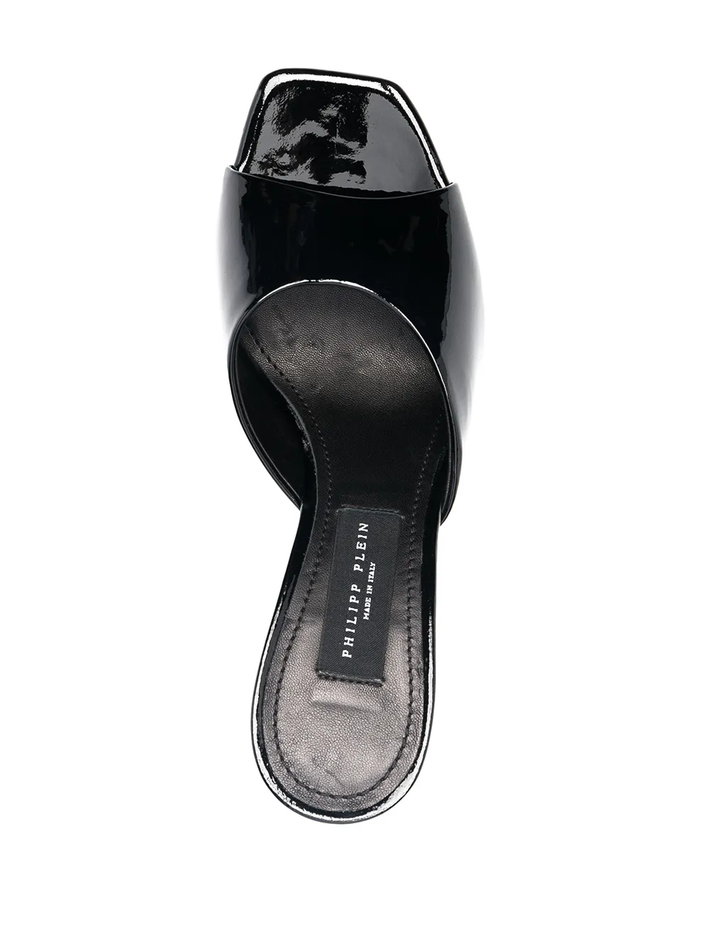 Shop Philipp Plein Square-toe Heeled Sandals In Black