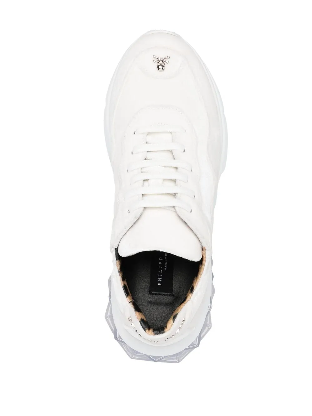 Philipp Plein Runner Velvet Trainers In White