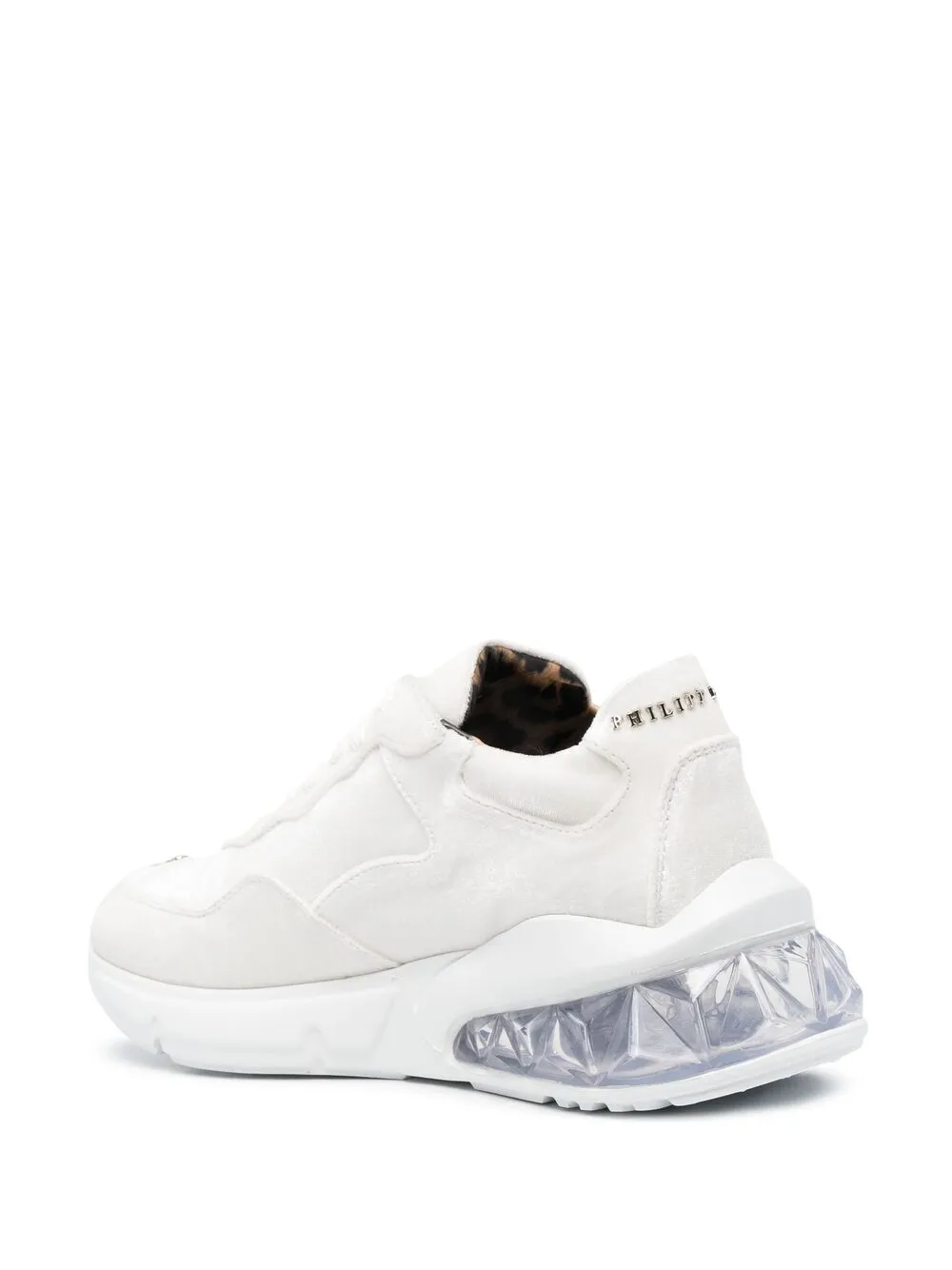 Philipp Plein Runner Velvet Trainers In White