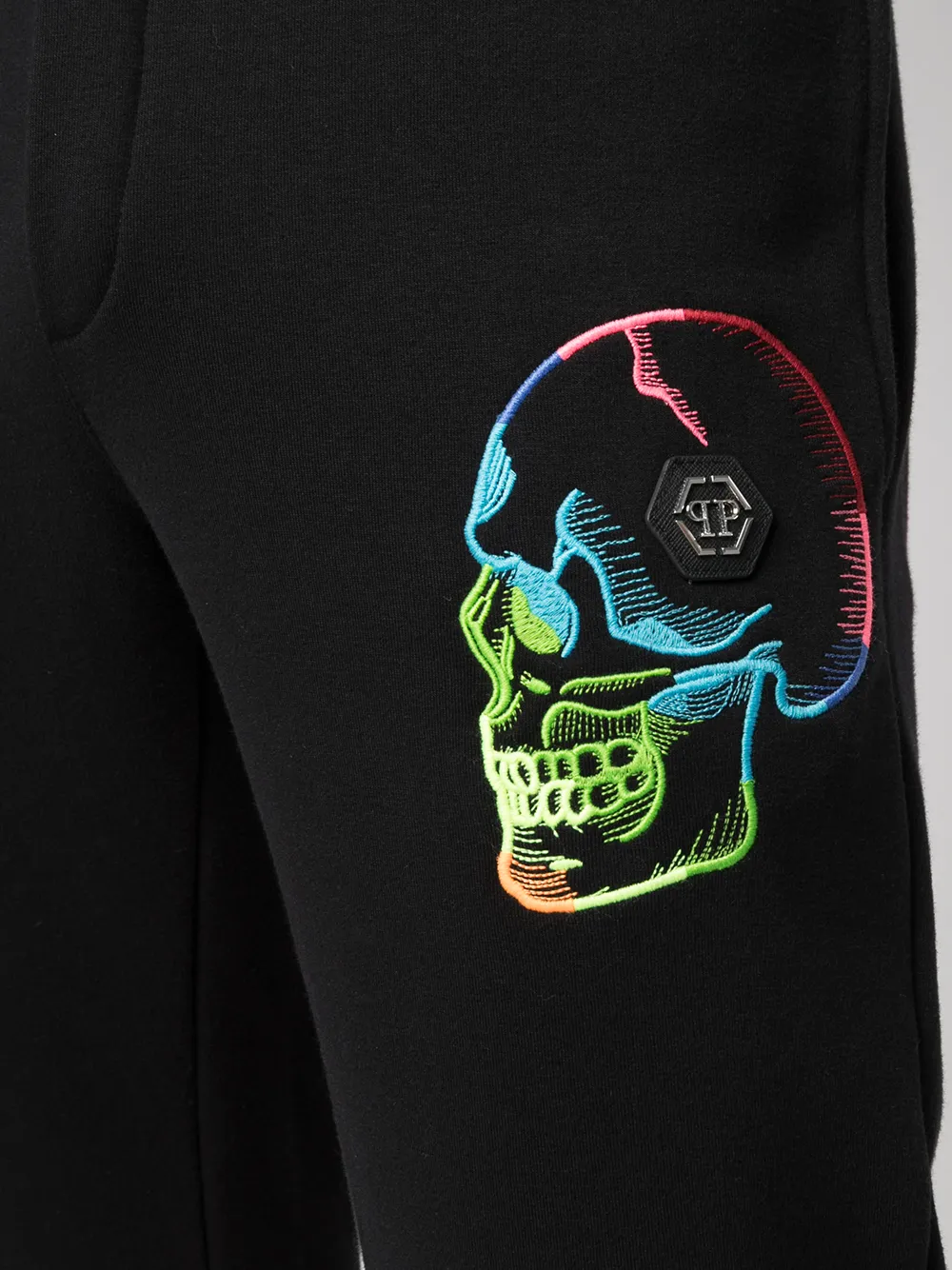 фото Philipp plein спортивные брюки скинни с принтом skull