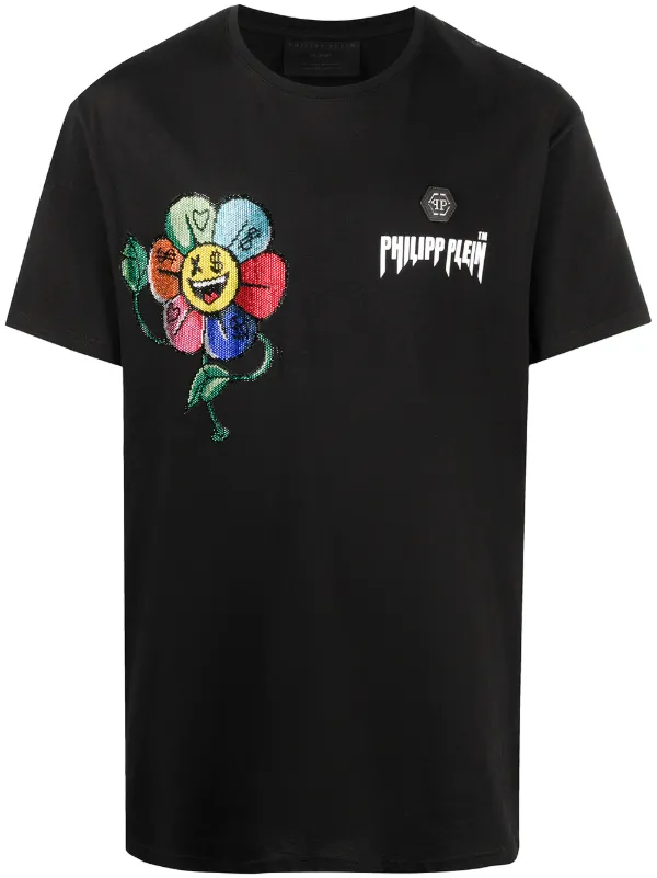 philipp plein flower shirt