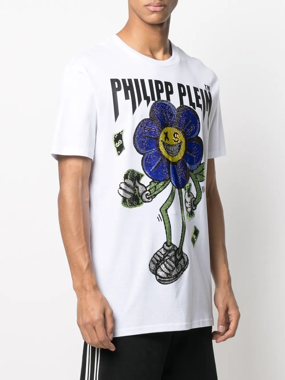 фото Philipp plein футболка flowers с короткими рукавами