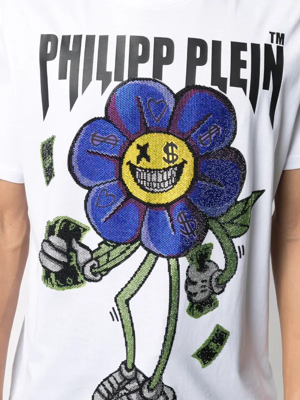 philipp plein flower shirt