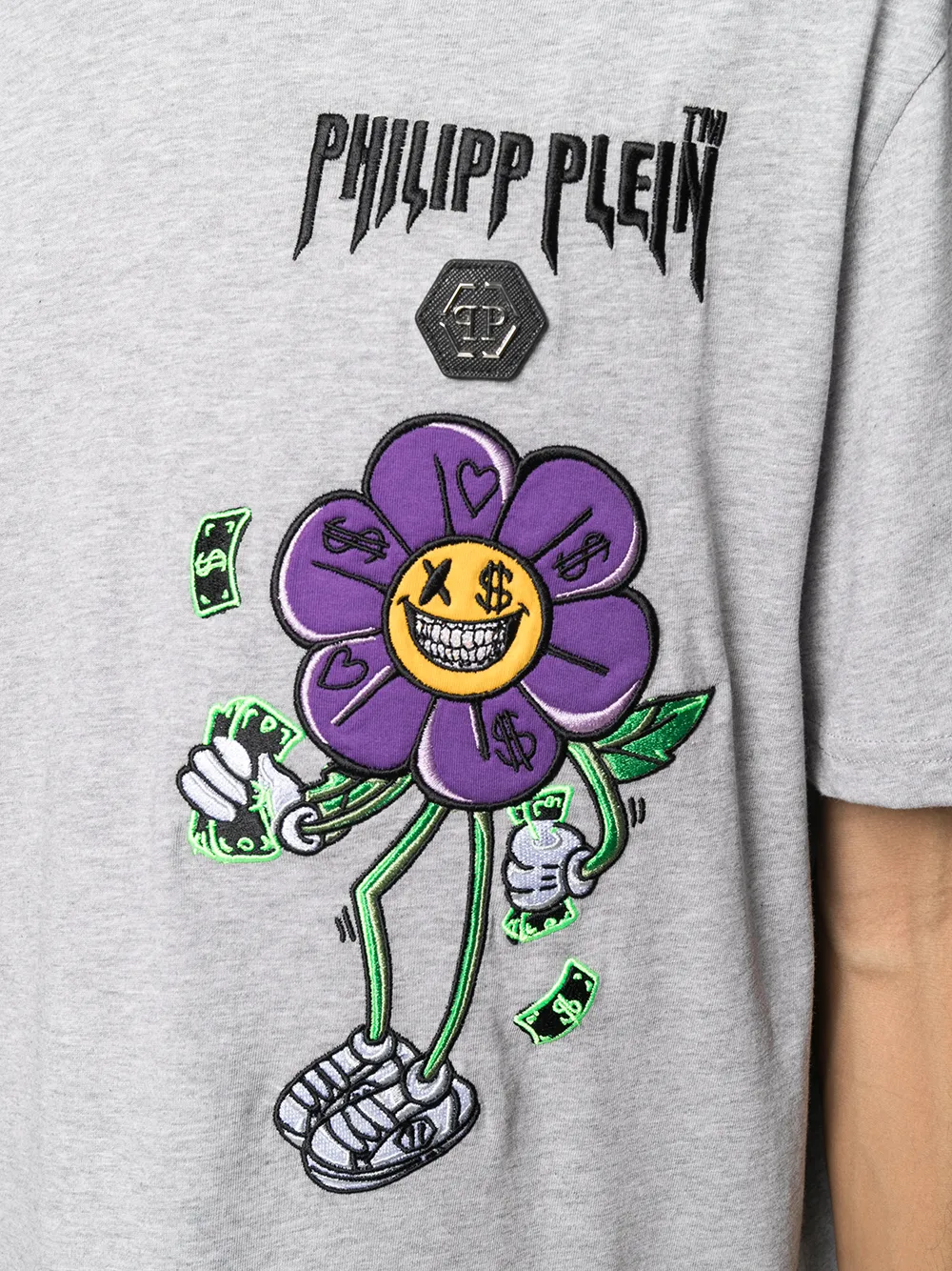 фото Philipp plein футболка flower с круглым вырезом