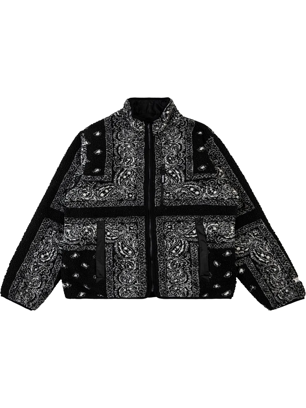 Reversible Bandana Fleece Jacket Black S-