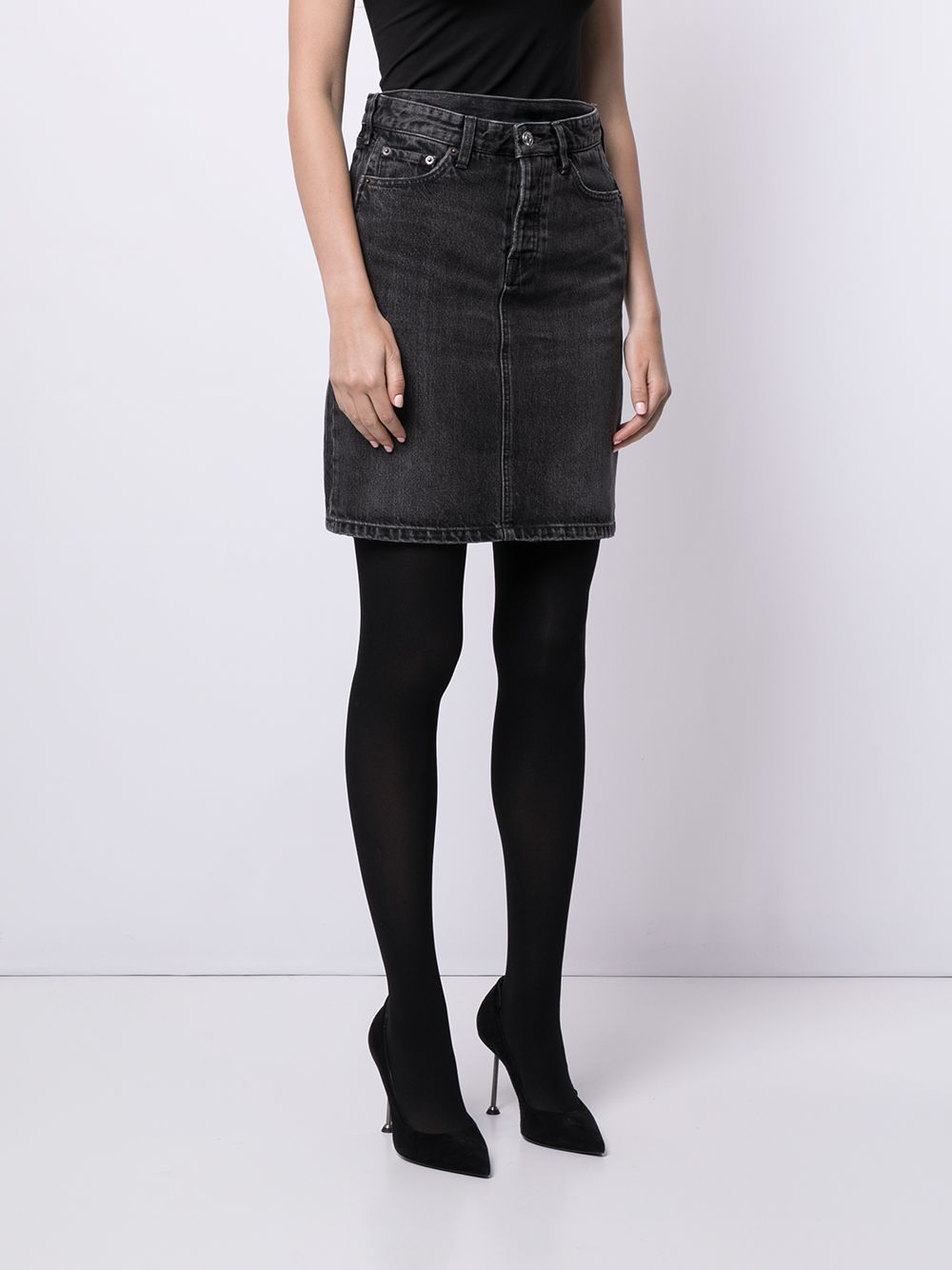 фото Balenciaga джинсовая юбка с завышенной талией