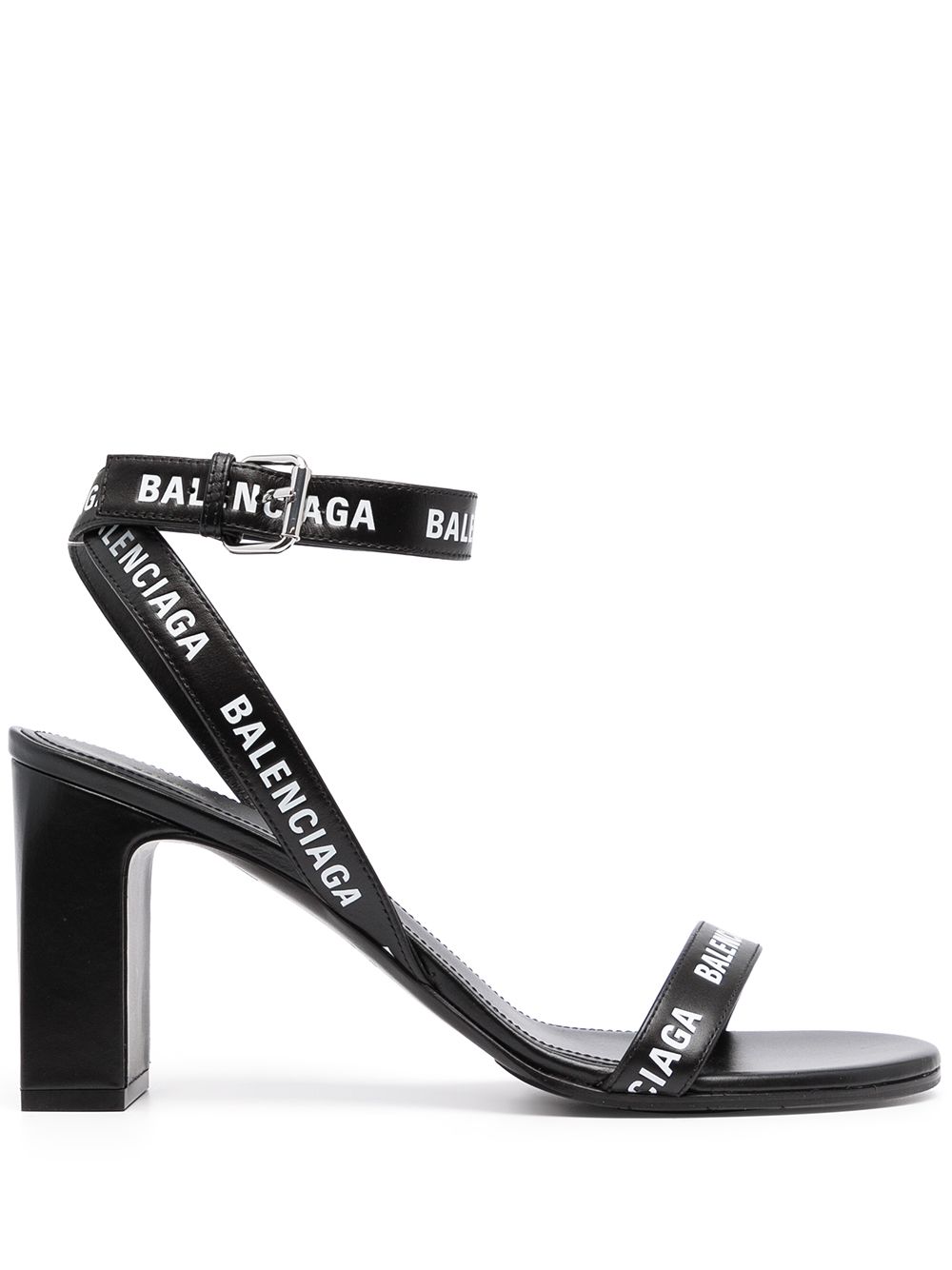 фото Balenciaga босоножки с логотипом и открытым носком