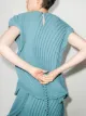 Issey Miyake wrapped plissê sleeveless top