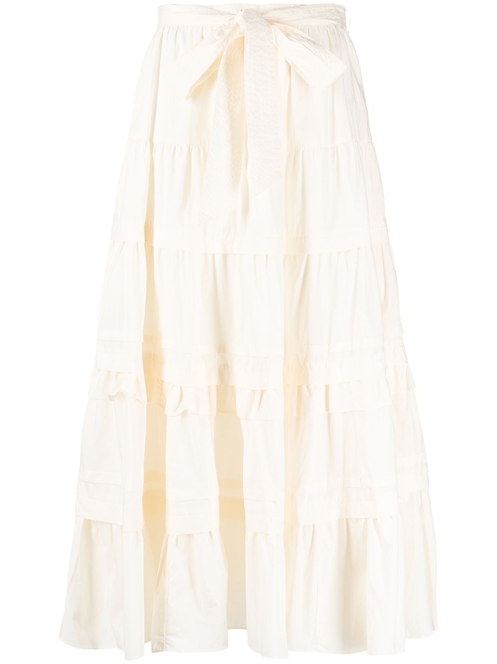 Ulla Johnson Sigrid Tiered Midi Skirt - Farfetch