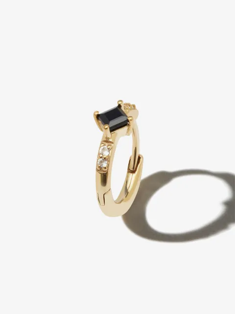 Otiumberg 9kt yellow gold sapphire huggie hoop