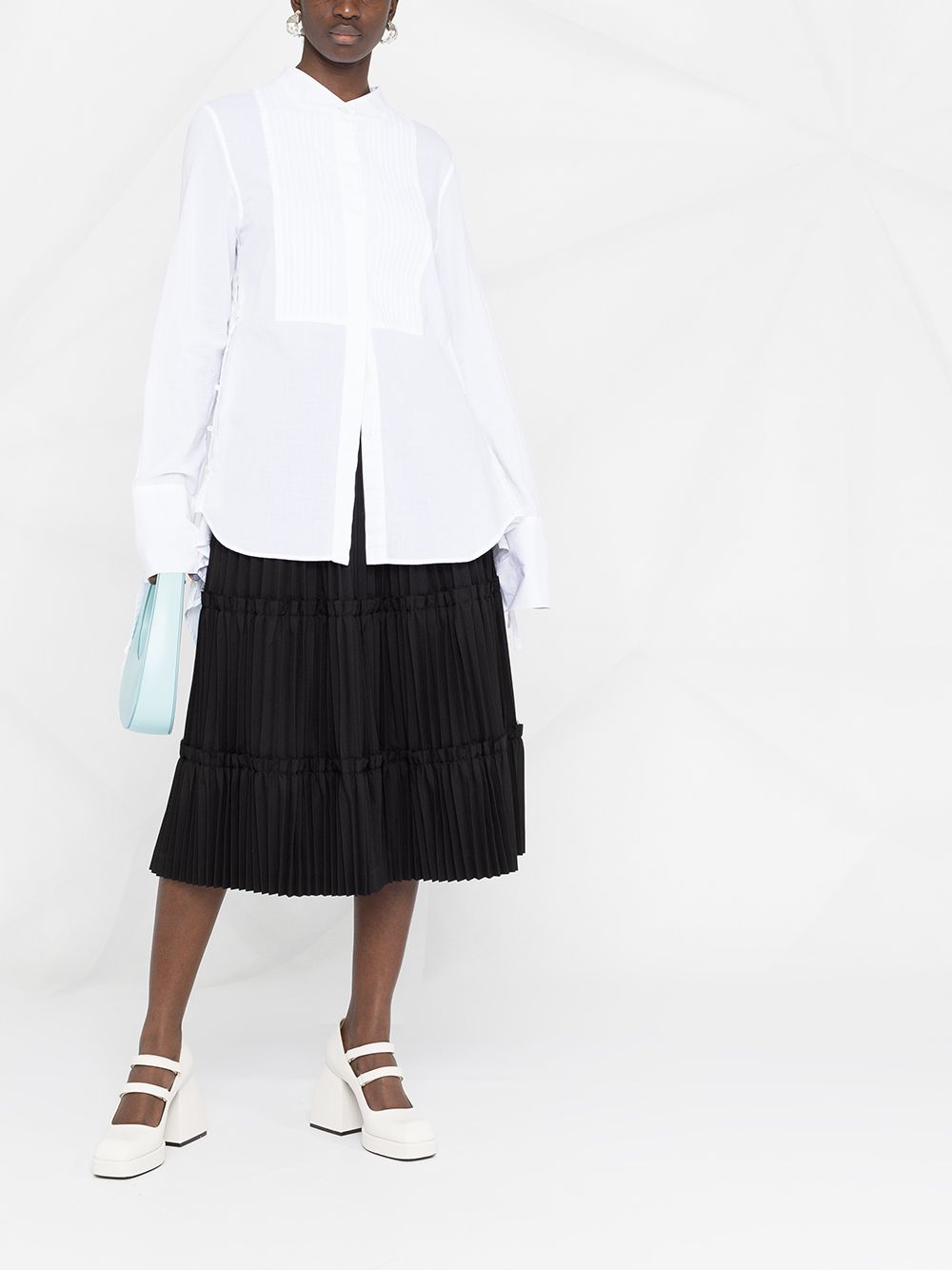 фото Comme des garçons high-waist pleated midi skirt