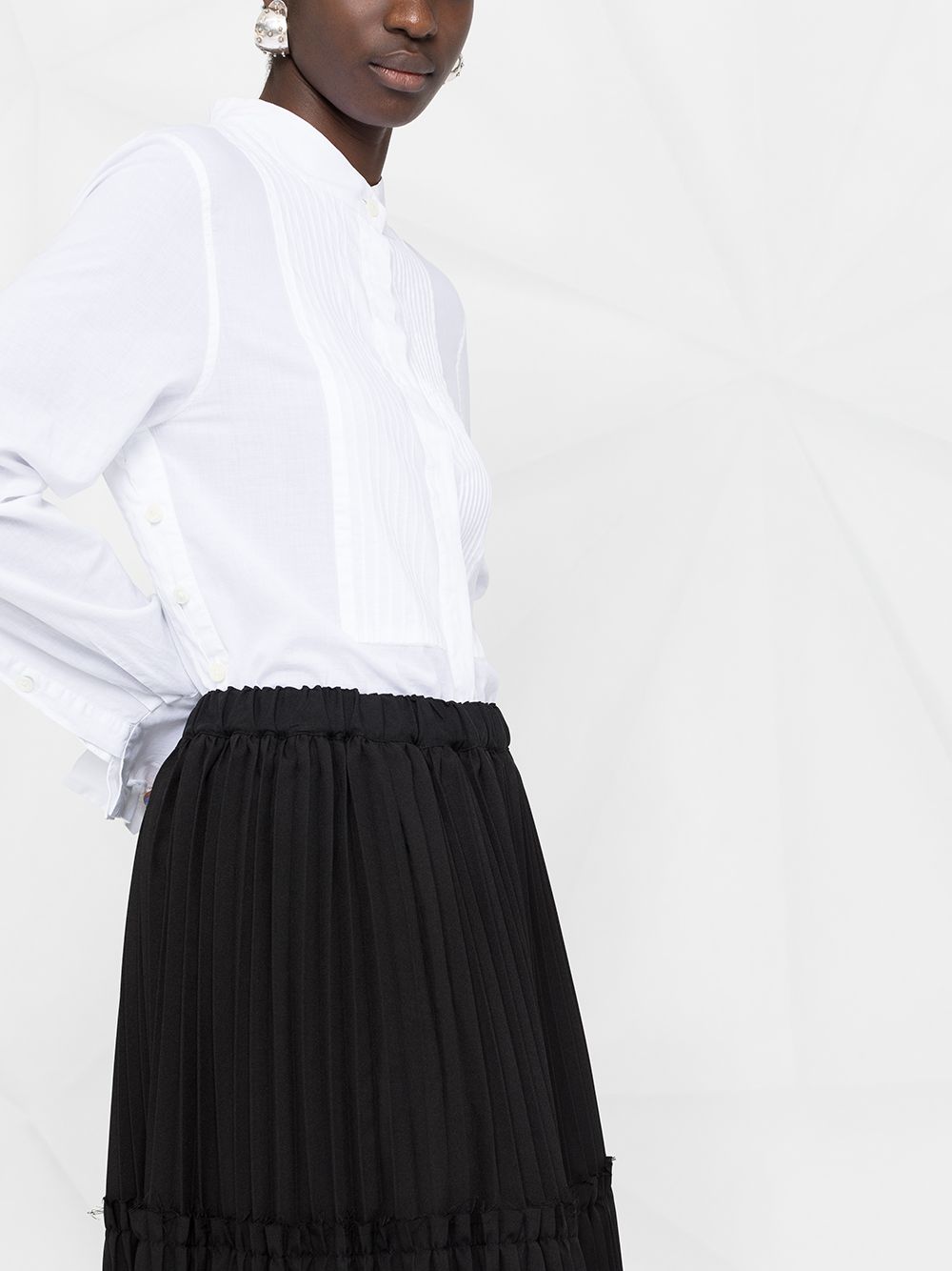 фото Comme des garçons high-waist pleated midi skirt