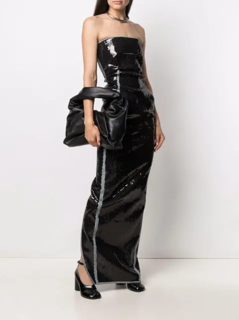 Shop Rick Owens long sequin dress with 