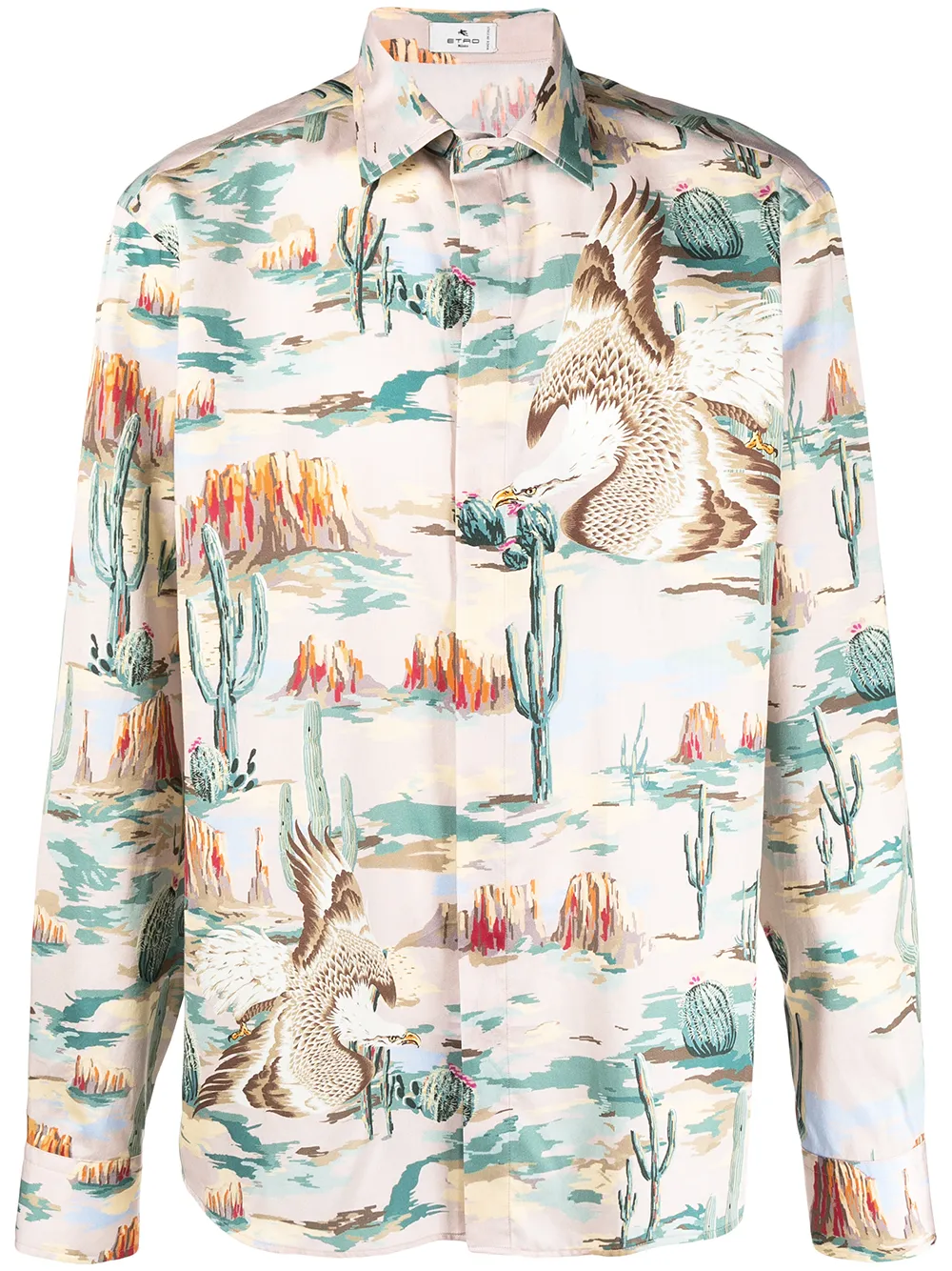 ETRO graphic-print Cotton Shirt - Farfetch