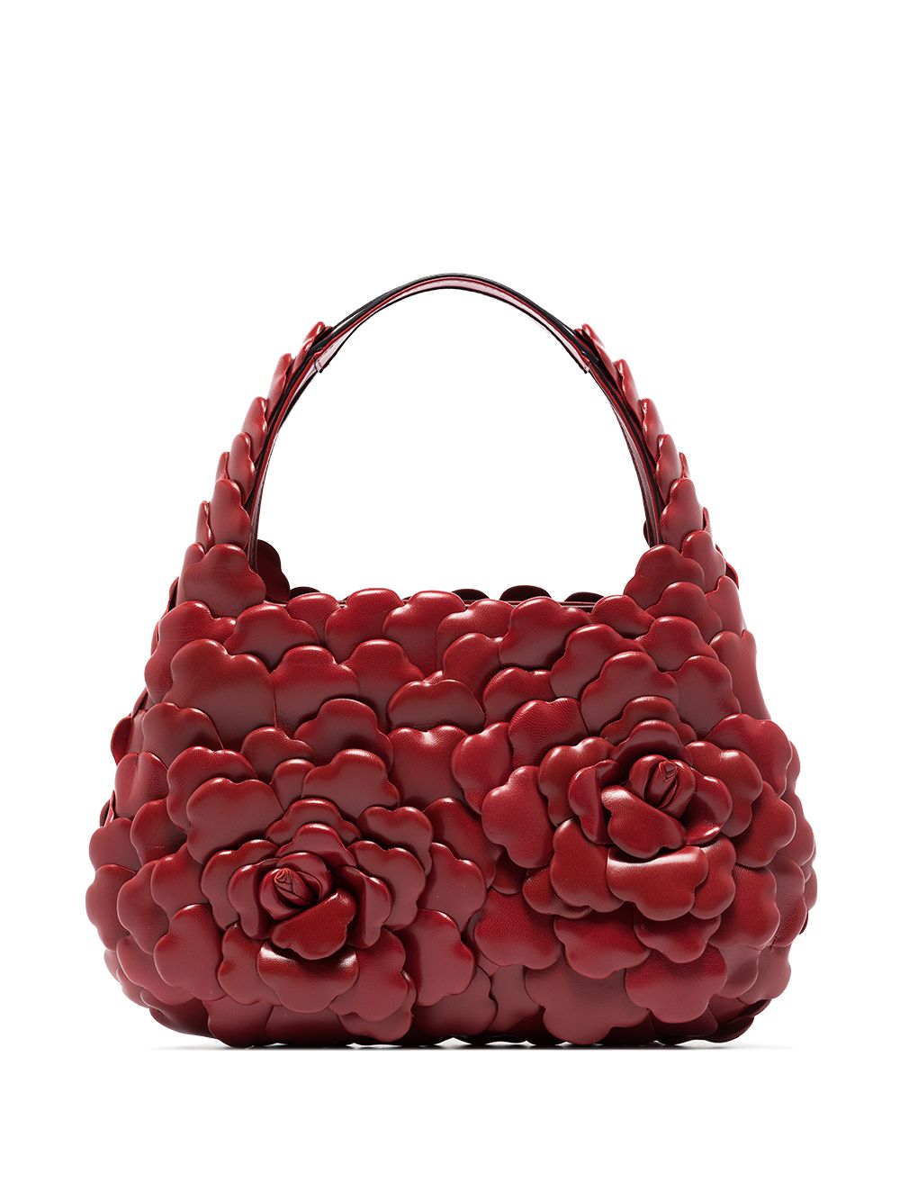 Valentino Garavani 03 Rose Edition Atelier Leather Shoulder Bag In Red