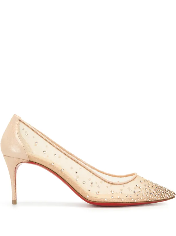 Christian Louboutin crystal embellished Pumps Neutrals FARFETCH AU