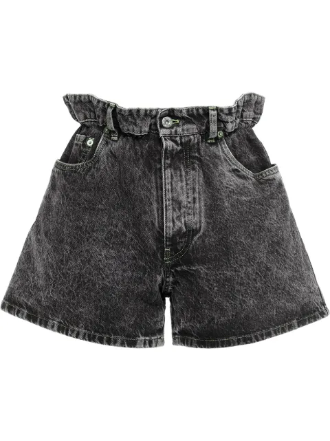 Miu Miu paperbag waist denim shorts