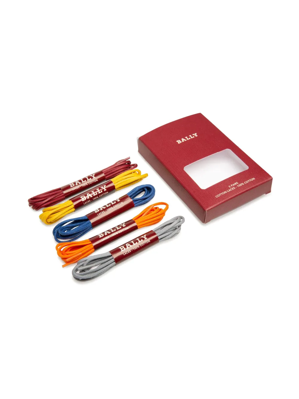 Bally Cotton Shoelaces Set In Red