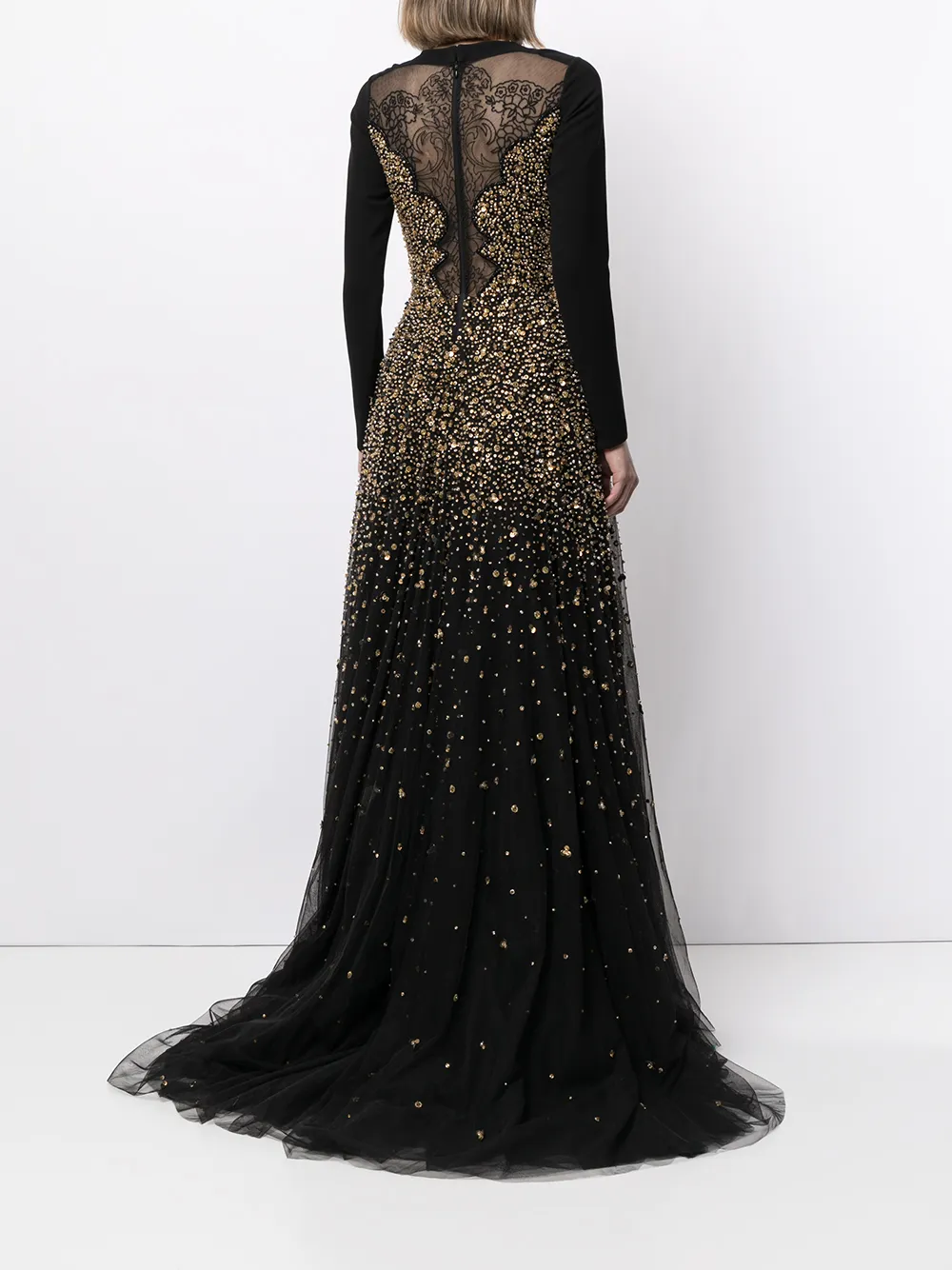 фото Saiid kobeisy платье с пайетками и эффектом металлик