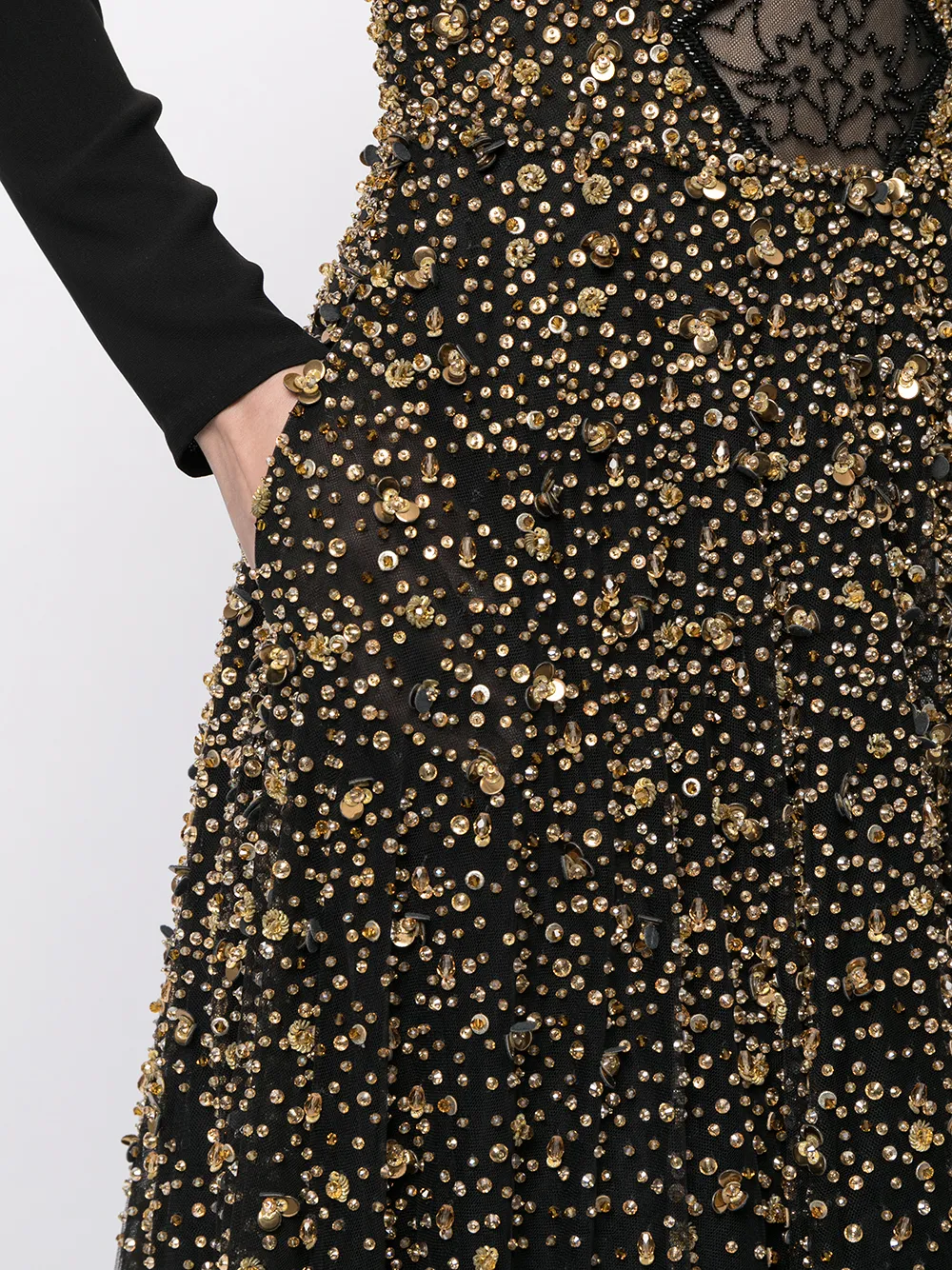 фото Saiid kobeisy платье с пайетками и эффектом металлик