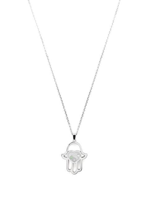 Chopard - 18kt white gold diamond Good Luck Charms necklace