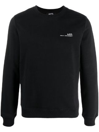 A.P.C. logo-print crew-neck Sweatshirt - Farfetch