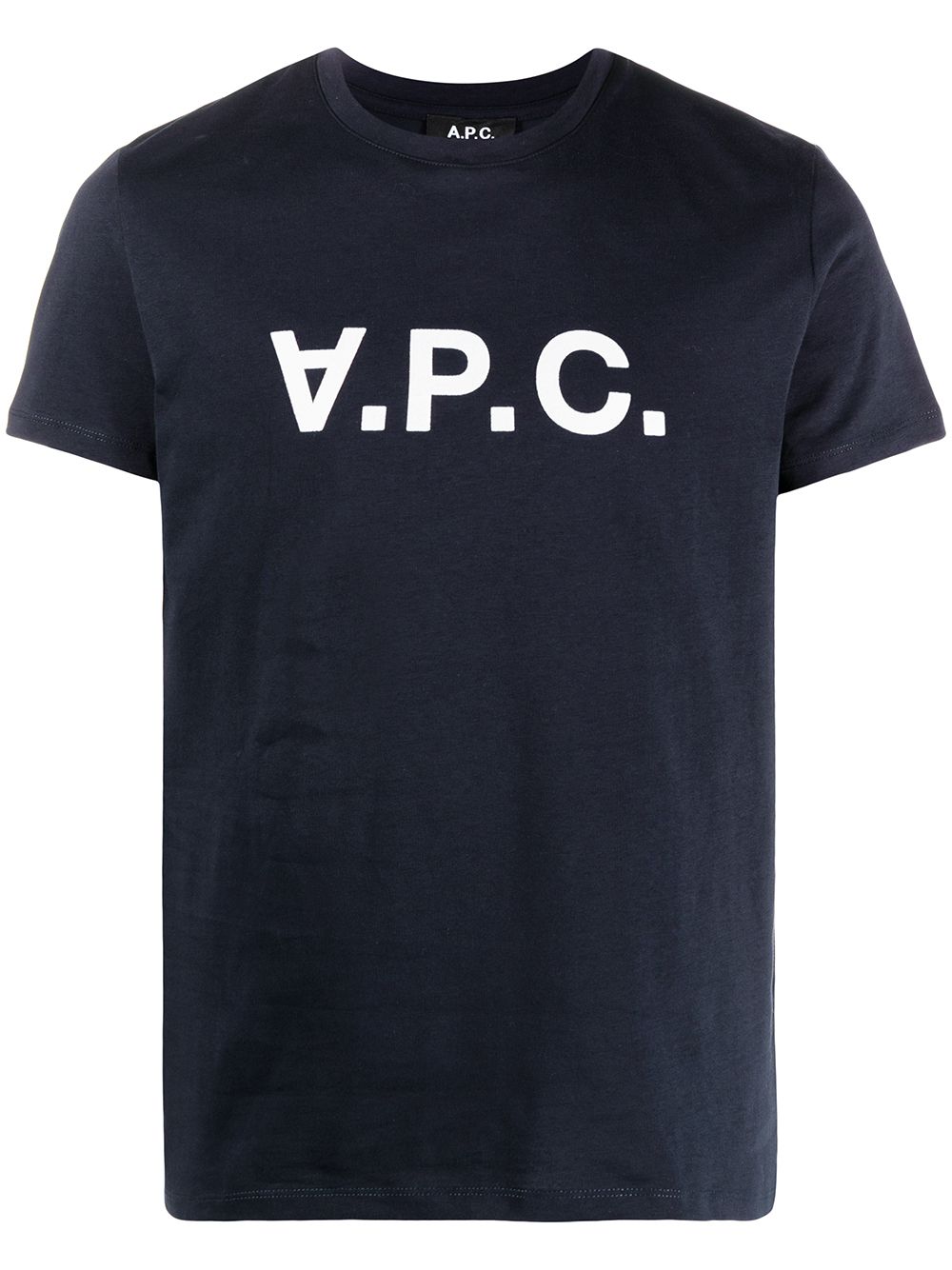 Shop Apc Logo Print T-shirt In Blue