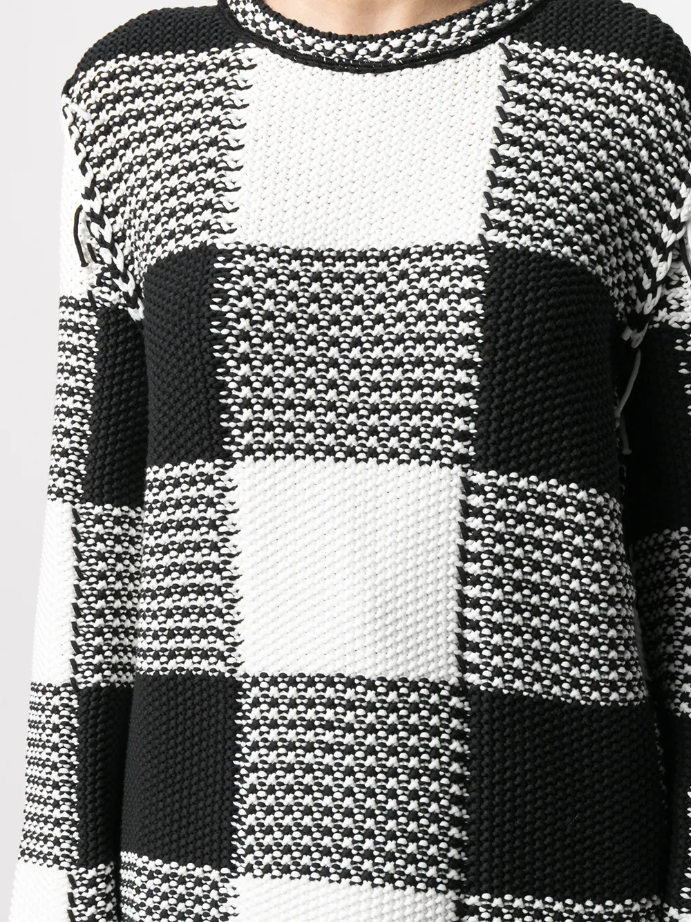 Men/'s Valentino Red Black Checked Jumper