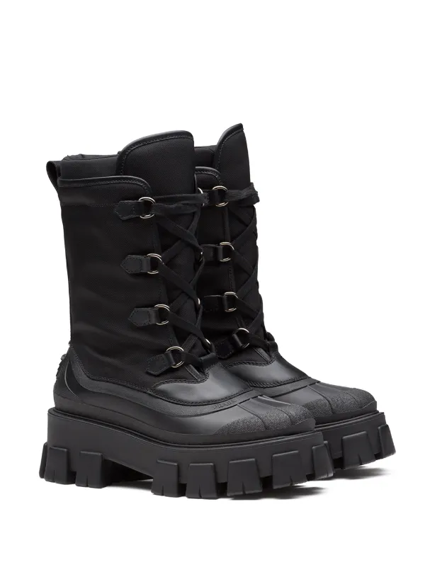 Prada Monolith 55mm Combat Boots - Farfetch