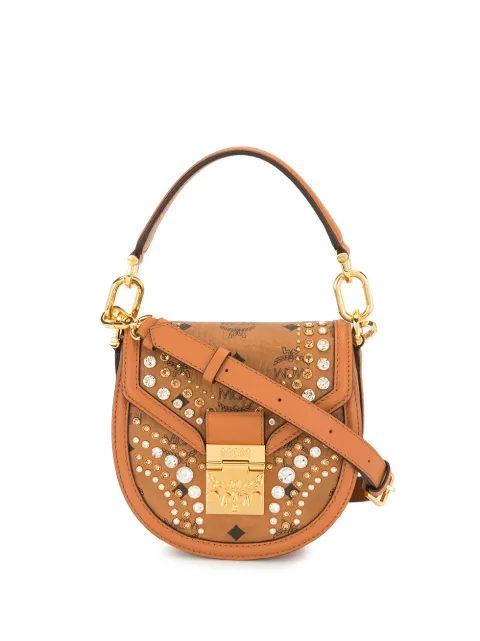 MCM crystal-embellished shoulder bag