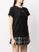 RED Valentino logo-print mesh trim T-shirt