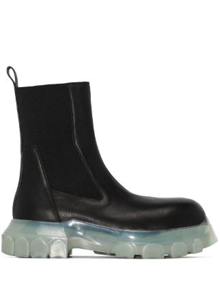 rick owens black mega bozo tractor chelsea boots