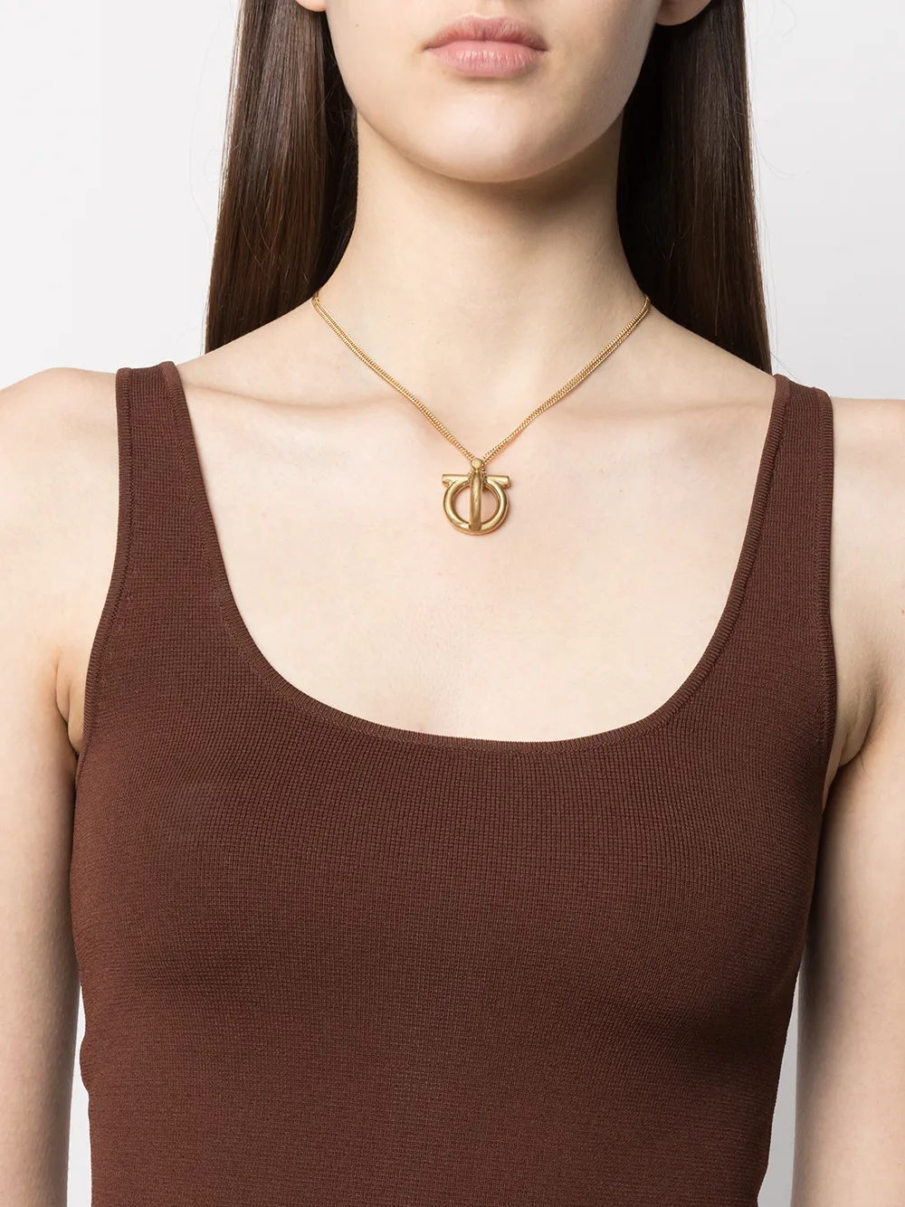 Salvatore Ferragamo Gancini pendant necklace