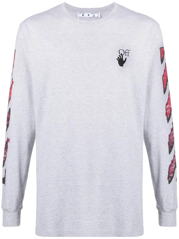 off white grey long sleeve